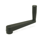 Handzwengel met vierkant GN 471-80-V10 Aluminium, zwart