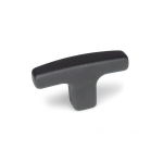 T-handgreep met binnendraad GN 563.2-55-B6-SW Aluminium zwart RAL 9005