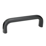 Straight bow handle GN 565.1-26-196-SW Aluminium black RAL 9005