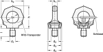 Ringschraube drehbar hochfest GN 581-M16-A ohne Schlüsselblech / 1.6541