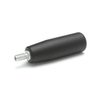 Draaibare cilindergreep GN 598-ST-28-M10 Zwart gecoat staal