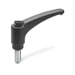 Klemmhebel mit Ausrastknopf, schwarzgrau GN 603-44-M5-10-DSG Elesa 234101-C1