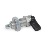 Rastriegel mit Kontermutter GN 612.8-8-M16X1,5-AK Zink Druckguss