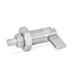 Locking bolt with lock nut GN 612-8-M16X1,5-AK-NI stainless steel