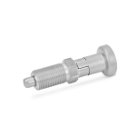 Detent bolt with detent lock & knob GN 617.1-5-AN-NI stainless steel