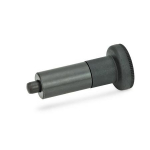 Rastbolzen ohne Gewinde GN 618-5-A mit Knopf