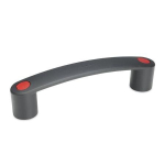 Achteraan monteerbare handgreep GN 628-179-M8-A-DRT Elesa PA SG/cap RT