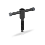 Knebelschraube ohne Druckstück DIN 6306-M10-40-D Stahl brüniert 5.8 Knebel lose