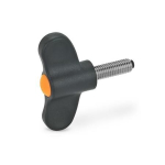 Wing screw with KU pressure pin GN 633.10-48-M6-20-DOR