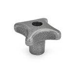 Cross handle with through hole H7 DIN 6335-GG-32-B6-B Cast iron GG
