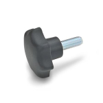 Star knob screw GN 6336.4-ST-32-M6-25 PA black