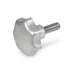Star knob screw GN Stainless steel, aluminium handle