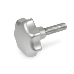 Ster knopschroef GN 6336.5-ES-63-M12-50 roestvast staal