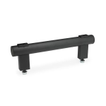Tubular handle GN 666.1-30-200-SW Aluminium black KU-coated