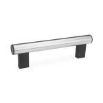 Tubular handle GN 666-30-M8-200-NG Polished stainless steel