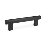 Tubular handle GN 666-30-M8-200-SW Aluminium black KU-coated