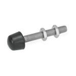 Andrückschraube Edelstahl GN 708.1-M10-77-B-NI mit Gummipuffer rund