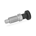 Locking bolt with knob GN 717-3-M6-B-NI stainless steel