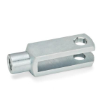 Clevis with fine thread DIN 71752-16-64-M16F Galvanised steel