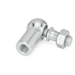 Angle joint with threaded pin DIN 71802-10-M6L-CS with safety bracket