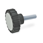 Knurled handle GN 7336-42-M8-15-ST