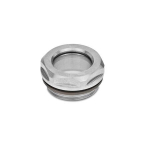 Oliekijkglas zonder reflector GN 743.5-11-M16X1,5-B Roestvrij staal, ESG-glas, FPM, 180°C