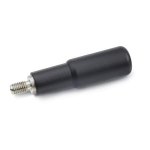 Zylindergriff drehbar GN 798.1-KT-16-M6 PA schwarz, Achsteil Edelstahl