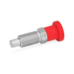Locking bolt with knob GN 817-4-4-B-NI-RT Stainless steel without K-nut, PA RT