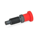 Locking bolt with red button GN 817-4-4-B-RT