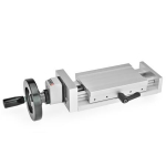 Adjustable slide with handwheel GN 900-120-185-25-HN-2 Position indicator