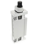 Adjustment slide with rotary knob GN 900-120-210-50-DR-1 Position indicator, clamping lever