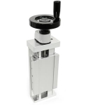 Adjustable slide with handwheel GN 900-50-170-100-HR-1 Position indicator, clamping lever