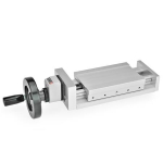 Adjustable slide with handwheel GN 900-80-220-100-HN-1 Position indicator, clamping lever