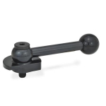 Clamping latch with ball handle, left GN 918.2-40-GV-L