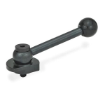 Clamping bolt with ball handle GN 918.2-50-KV-L Serration, left-hand clamping