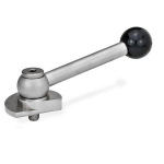 Clamping latch with ball handle, left GN 918.6-40-KV-L stainless steel