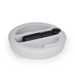 Geribbeld handwiel met omkeerbare handgreep GN 924.3-125-B12-R-SR zilver mat met KU-coating