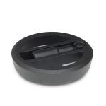 Geribbeld handwiel met omkeerbare handgreep GN 924.3-160-B14-R-SW zwart mat met KU-coating