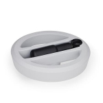 Geribbeld handwiel met omkeerbare handgreep GN 924.7-125-B12-R-SR zilver, handgreep terugdraaibaar