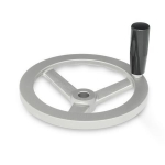 Handrad mit drehbarem Zylindergriff GN 949-125-B14-D Edelstahl, Bohrung