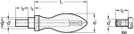 Ball handle, rotatable DIN 98-AL-16-D Aluminium