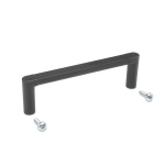 Apparaathendel GN 423-12-180-A-ESS Zwart geanodiseerd aluminium profiel
