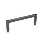Apparaathendel GN 423-12-235-B-ESS Zwart geanodiseerd aluminium profiel