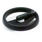 Handrad mit Umleggriff GN 522.6-125-K12-R Nabenbuchse Edelstahl