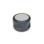 Drehknopf mit Buchse Edelstahl GN 624.5-50-B8-DGR Deckel grau, Softline