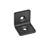 90° angle with countersunk holes GN 967-20-20-L-1-SW black KU-coated