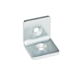 90° angle with countersunk holes GN 967-20-20-L-1-ZB galvanised blue passivated