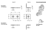 Angle 90° with holes GN 967-45-45-L-2-ZB galvanised blue passivated