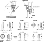 Haakslot met T-greep GN 115.8-ST-18-H1-CR-1 verchroomd