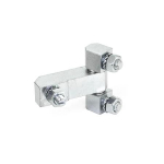 Hinge with rear fastening GN 129.2-45-40-C-ST Galvanised steel